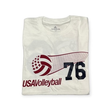 Мужская белая футболка ADIDAS VOLLEYBALL USA S 76