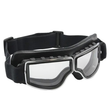 Przezroczyste soczewkiUniwersalne gogle motocyklowe Vintage Pilot motocykl