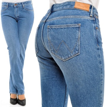 WRANGLER spodnie JEANS blue STRAIGHT _ W28 L32