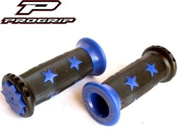 Chwyty kierownicy gripy 92 mm ŻELOWE Gwiazdki PROGRIP - BLUE
