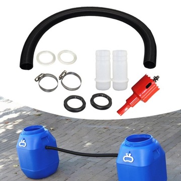 Комплект соединителей для дождевой бочки для дренажа воды, портативный, легкий, 2 см, с конусом