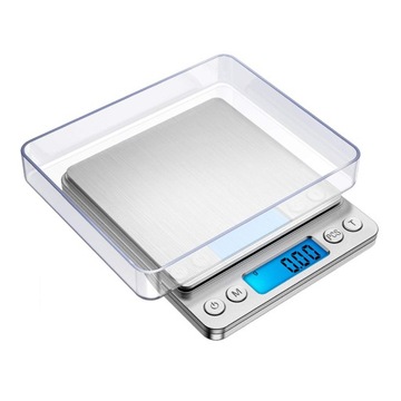 WAGA ELEKTRONICZNA 3000g 0,1g JUBILERSKA + TACKA