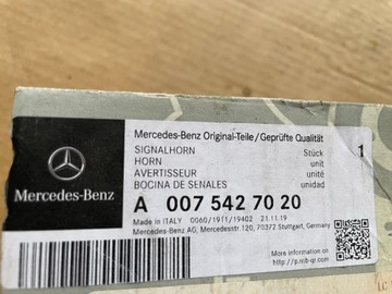 KLAKSON SIGNÁL ZVUKOVÝ FANFÁR MERCEDES W204 W212 W218 A 007 542 70 20