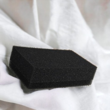 Мягкая черная губка для нанесения крем-пасты и чистки обуви BAMA.