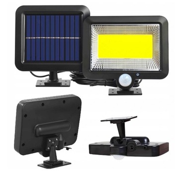 LAMPA SOLARNA Z CZUJNIKIEM RUCH I ZMIERZCHU 100LED