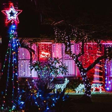 Siatka z lampek LED, zimna biel, 4x4 m, 544 LED