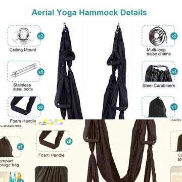 Гамак YOGA Sling Воздушные качели 2,5 м до 200 кг