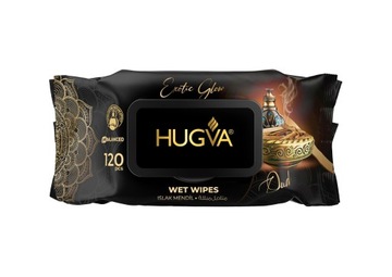 HUGVA ORIENTALNE LUKSUSOWE NAWILŻANE CHUSTECZKI EXOTIC GLOW OUD 120szt.