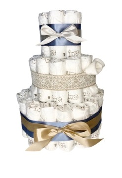 НАБОР торта из подгузников с детским душем КРЕЩЕННАЯ КАРТОЧКА