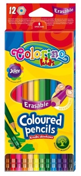 Colorino Kredki ołówkowe wymazywalne 12 kol. 87492