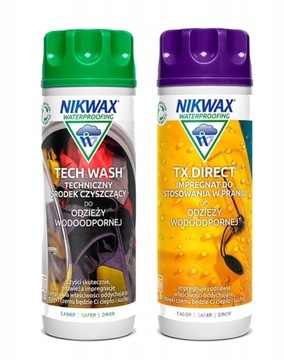 Nikwax TECH Wash 300мл Мыло + ТХ. НАБОР пропиток Direct Wash-In, 300 мл
