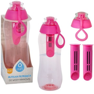 Butelka filtrująca wodę Dafi Soft 0,3L + 3 filtry Flamingowa