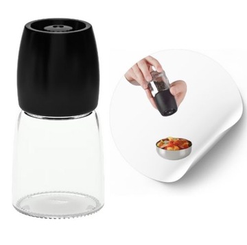 IKEA 365+ IHARDIG MŁYNEK SZKLANY DO PIEPRZU CZARNY