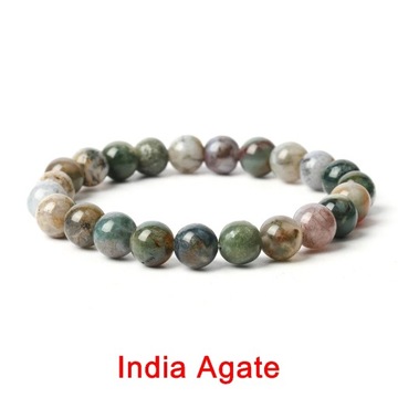 Handmade Elasticity Bracelet 4mm 6mm 8mm 10mm Natural Stone Smooth Round
