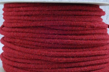 кабель в натуральной оплетке, бордовый ретро-паук