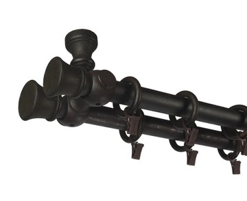 Деревянный карниз fi 28 двойной 1,6 м 160 см