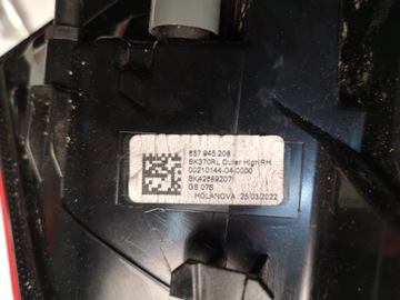 SKODA SCALA SVĚTLO LED PRAVÁ ZADNÍ 657945208