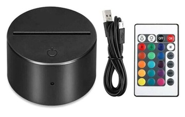 PODSTAWKA LED BAZA USB 3D STATUETKA KOLOROWA PILOT