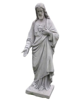 Figura betonowa sakralna Jezus z sercem Artsteinde