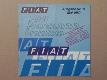 Prospekt - FIAT - GAMA MODELI I CENNIK - 1982 r