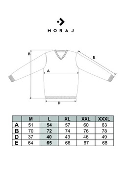 SWETER MĘSKI KLASYCZNY MODNY W SEREK BAWEŁNIANY WYGODNY MORAJ XXL GRANATOWY