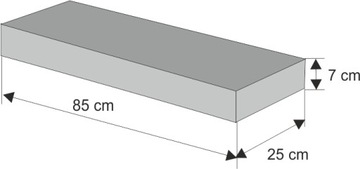 Блок заборный, 85х25х15, графит и белый
