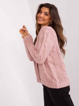 Бежевый кардиган С ШЕРСТЬЮ 8016 V-образным вырезом один размер