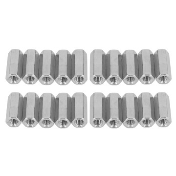 20 szt. Nakrętka sześciokątna M6x1 L25mm pręt