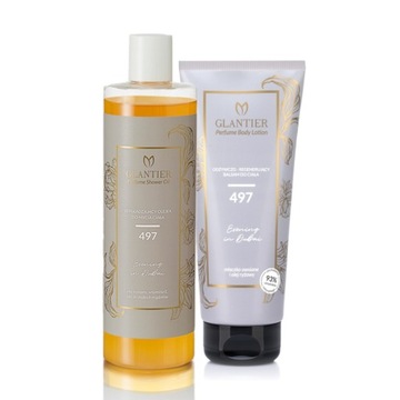 Zestaw Glantier Olejek pod Prysznic 400ml 497 + Balsam 200ml 497