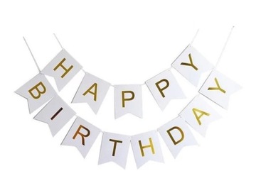 BANER GIRLANDA DEKORACJA URODZINY HAPPY BIRTHDAY
