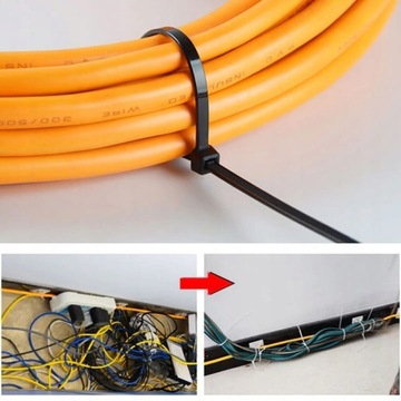 ПРОЧНЫЕ КАБЕЛЬНЫЕ Стяжки ЧЕРНЫЕ КАБЕЛЬНЫЕ Стяжки ЛЕНТА 7,0х400 25шт.
