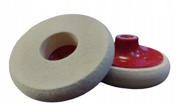 Dysk polerski zaokrąglony 125mm grubość 25mm krążek z filcu 100% wełna M14