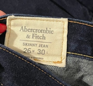 T jeansowe 26 W 30 L proste skinny Abercrombie