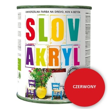 Farba akrylowa do domków drewnianych CZERWONY 0,75