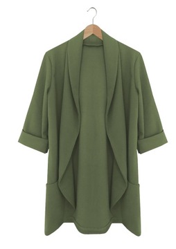Żakiet damski NARZUTKA BLEZER Bolerko eleganckie damskie MIA khaki
