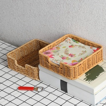 Тканый держатель для салфеток Корзина для унитаза Держатель для полотенец