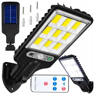 MAŁA LAMPA SOLARNA LED LATARNIA ULICZNA LED 72 COB