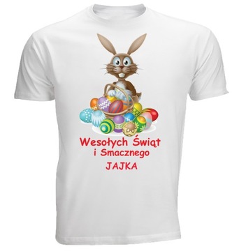 KOSZULKA ŚWIĄTECZNA WIELKANOCNA NA WIELKANOC ZAJĄC