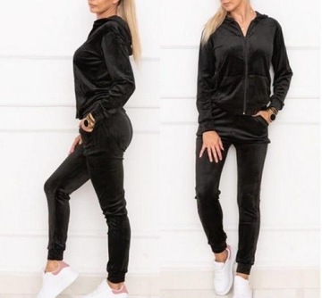 ЖЕНСКИЙ БАРХАТНЫЙ СПОРТИВНЫЙ КОМПЛЕКТ СВИТШОТ БРЮКИ S/M