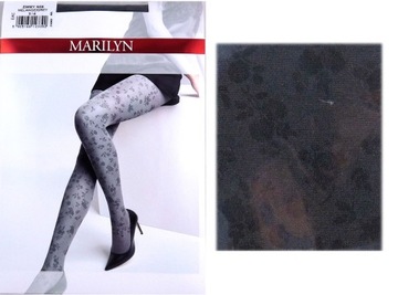 Marilyn EMMY N06 R1/2 rajstopy kwiaty melange