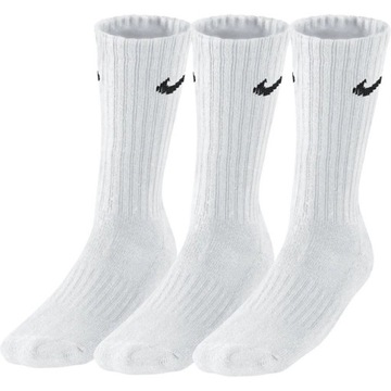 Skarpety NIKE Długie Białe Sportowe 3-pak SX4508-101 r S / 34-38