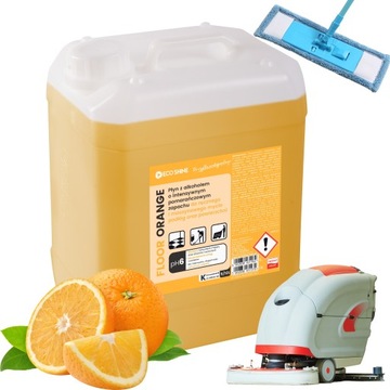 Eco Shine FLOOR ORANGE 10L Zapachowy płyn do mycia podłóg z alkoholem