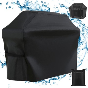 КРЫШКА ДЛЯ ГРИЛЯ ВОДОНЕПРОНИЦАЕМАЯ 145Х61Х117СМ ВЕТРОЗАЩИТНАЯ ЧЕРНАЯ