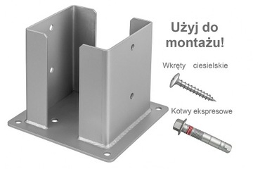 Podstawa słupa metalowa przykręcana do betonu wspornik podpora 200x200MM