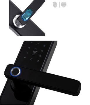 ЭЛЕКТРОННЫЙ ДВЕРНОЙ ЗАМОК, РУЧКА, КОД+RFID+ОТПЕЧАТКИ ПАЛЬЦЕВ TUYA SMART WIFI