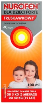 Nurofen dla dzieci Forte smak truskawkowy 100 ml