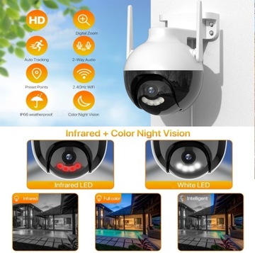 IP WIFI 4MPx Zoom ONVIF Уличная IP-камера