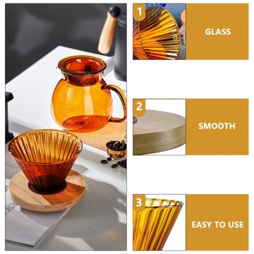 Держатель конуса Стеклянный фильтр для кофе Металлическая воронка