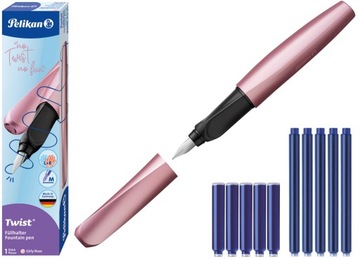 PIÓRO WIECZNE TWIST P457 GIRLY ROSE PELIKAN + 10 NABOI