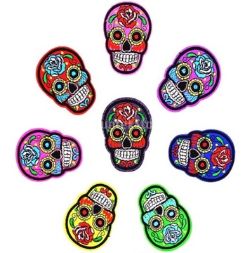 Термопластыри с разноцветными мексиканскими черепами 8 шт./компл.